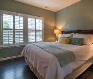 Bedroom window with shutters